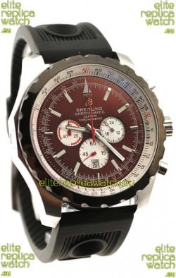Breitling Chrono-Matic Chronometre Japanese Replica Watch in Maroon Dial