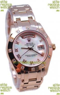 Rolex Day Date White Mother of Pearl Swiss Replica Watch