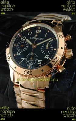 Breguet Aeronavale Swiss Replica Watch in Pink Gold