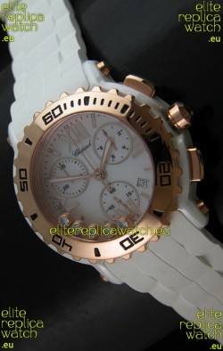 Chopard Happy Sport Swiss Replica Watch in White Strap