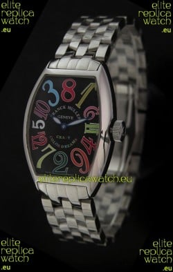 Franck Muller Crazy Color Dreams Japanese Replica Watch in Black Dial