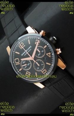 Mont Blanc Timewalker Swiss Watch in Rose Gold Case - Ultimate Mirror Replica