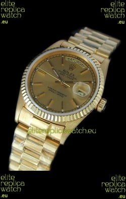 Rolex Replica Day Date Swiss Mens Gold Watch