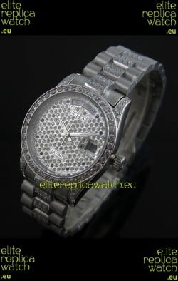 Rolex Day Date swiss Automatic Replica Watch in Diamonds Dial