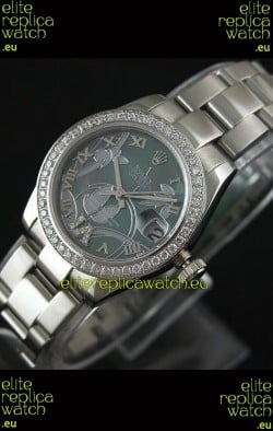 Rolex Oyster Perpetual Date Just Lady Swiss Diamond Watch
