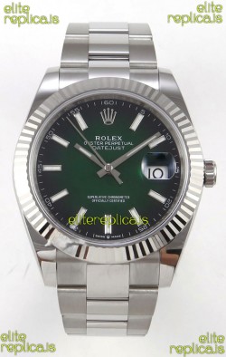 Rolex Datejust 126234 Ombre Green Dial Oyster FREE SPRUNG MVMT Super Clone Watch 41MM