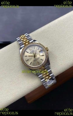 Rolex Super Clone Datejust 31MM Gold Dial Yellow Gold Super Clone Watch 