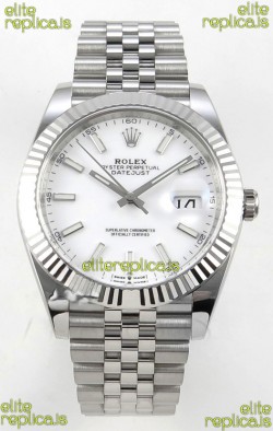 Datejust Super Clone 126334 White Dial 41MM FREE SPRUNG MVMNT 3235 Watch 
