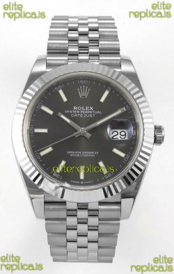 Datejust Super Clone 126334 Grey Dial 41MM FREE SPRUNG MVMNT 3235 Watch 
