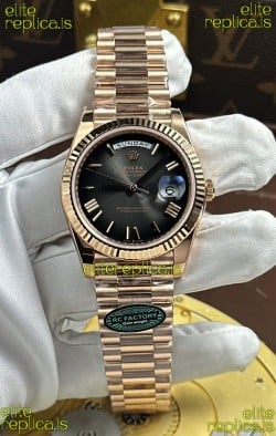 Rolex Day Date 228236 Rose Gold Slate Ombre Dial Super Clone Watch 