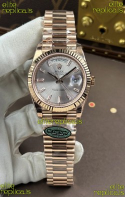 Rolex Day Date 228236 Rose Gold Steel Crystal Dial Super Clone Watch 