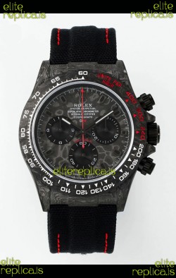 Rolex Daytona DiW Forged Cabon Casing Black Nylon Strap Super Clone Watch 