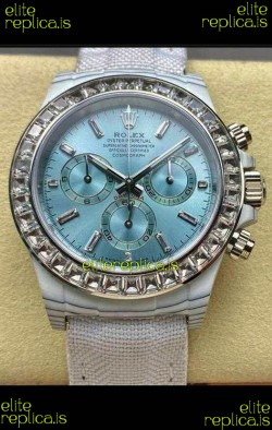 Rolex Daytona TPT Casing Ice Blue Dial Nylon Strap Super Clone Watch 