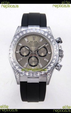 Rolex Daytona 126539TBR FREE SPRUNG MVMNT Grey Dial Super Clone Watch 