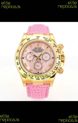 Rolex Daytona 116568 Yellow Gold 4801 Movement Pearl Dial Super Clone Watch 