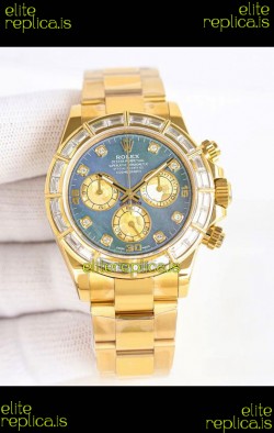 Rolex Daytona 116519 Yellow Gold Pearl Dial Super Clone Watch 