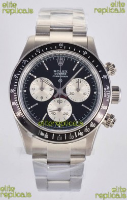Rolex Daytona Paul Newman Black Dial Custom Modded 4130 Mvnt Swiss Replica