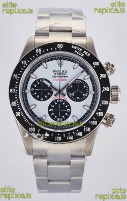 Rolex Daytona Paul Newman Label Noir Blue Dial Custom Modded 4130 Mvnt Swiss Replica