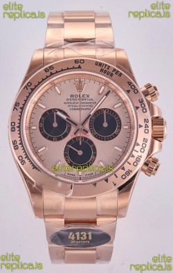 Rolex Daytona 126505 Rose Gold Dial Stick Markers FREE SPRUNG MVMT Super Clone Watch 