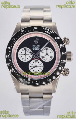 Rolex Daytona Paul Newman Blaken Black Dial Custom Modded 4130 Mvnt Swiss Replica