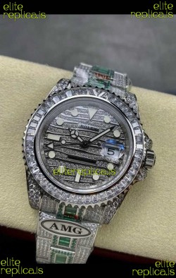 Rolex GMT Masters II Iced Out Dial and Casing Super Clone Watch