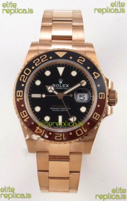 GMT Masters 126715CHNR Rose Gold Cal.3285 FREE SPRUNG MVMNT Super Clone 