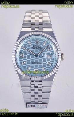Rolex Land-Dweller 127336 Ice Blue Honeycomb Dial 40MM Super Clone Watch 