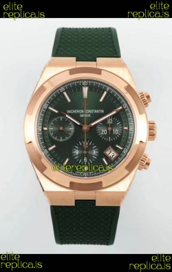 Vacheron Constantin Overseas Chronograph Rose Gold Green Dial Super Clone Watch 